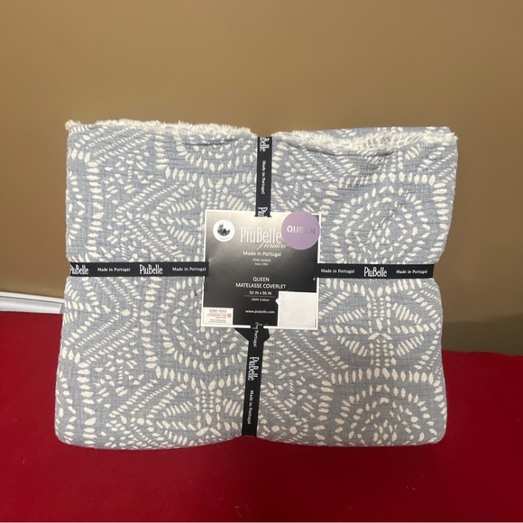 piubelle Bedding Piu Belle Piubelle Matelasse Coverlet Queen Blue